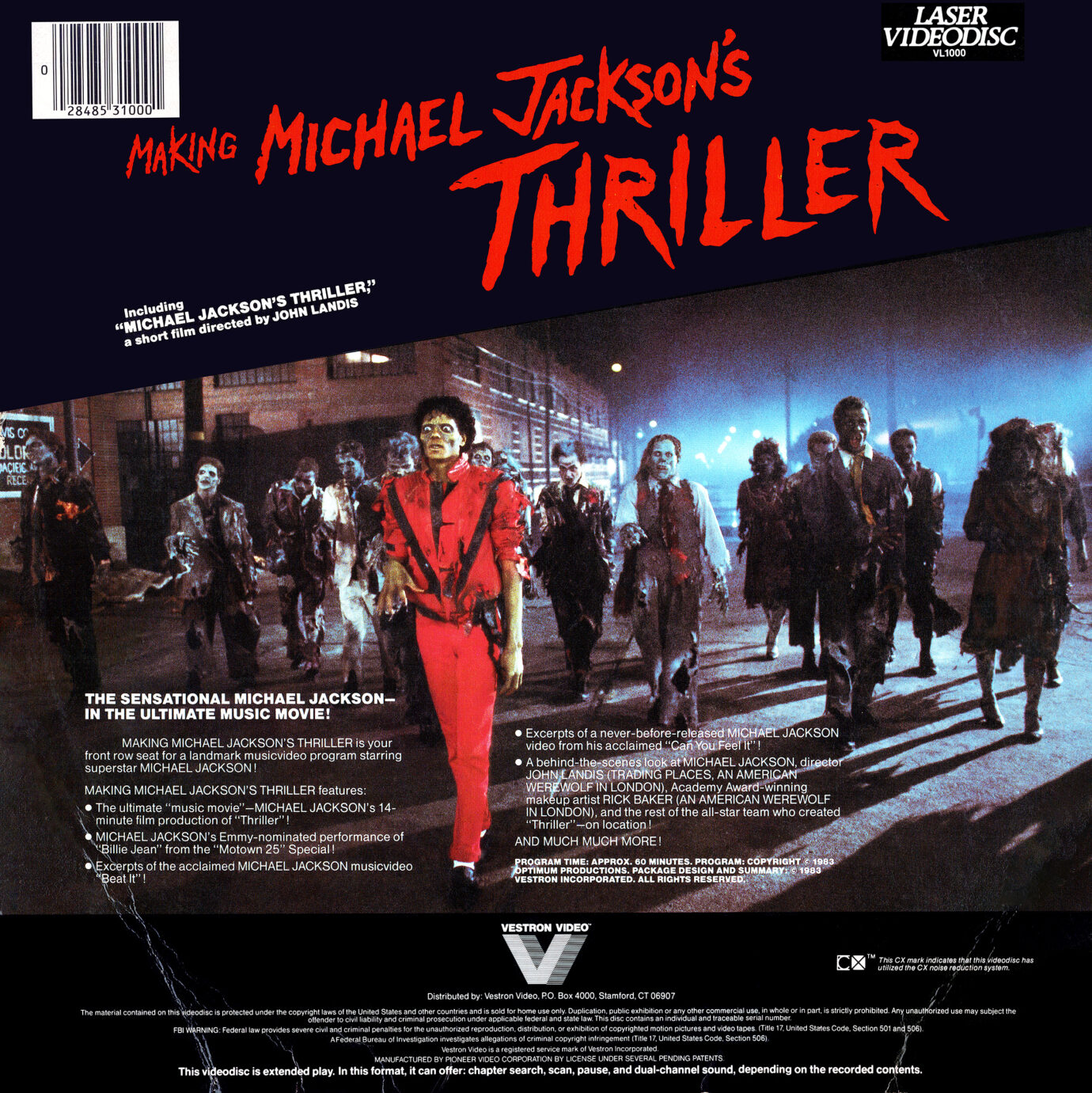 マイケル・ジャクソン：スリラー［LDジャケット裏］